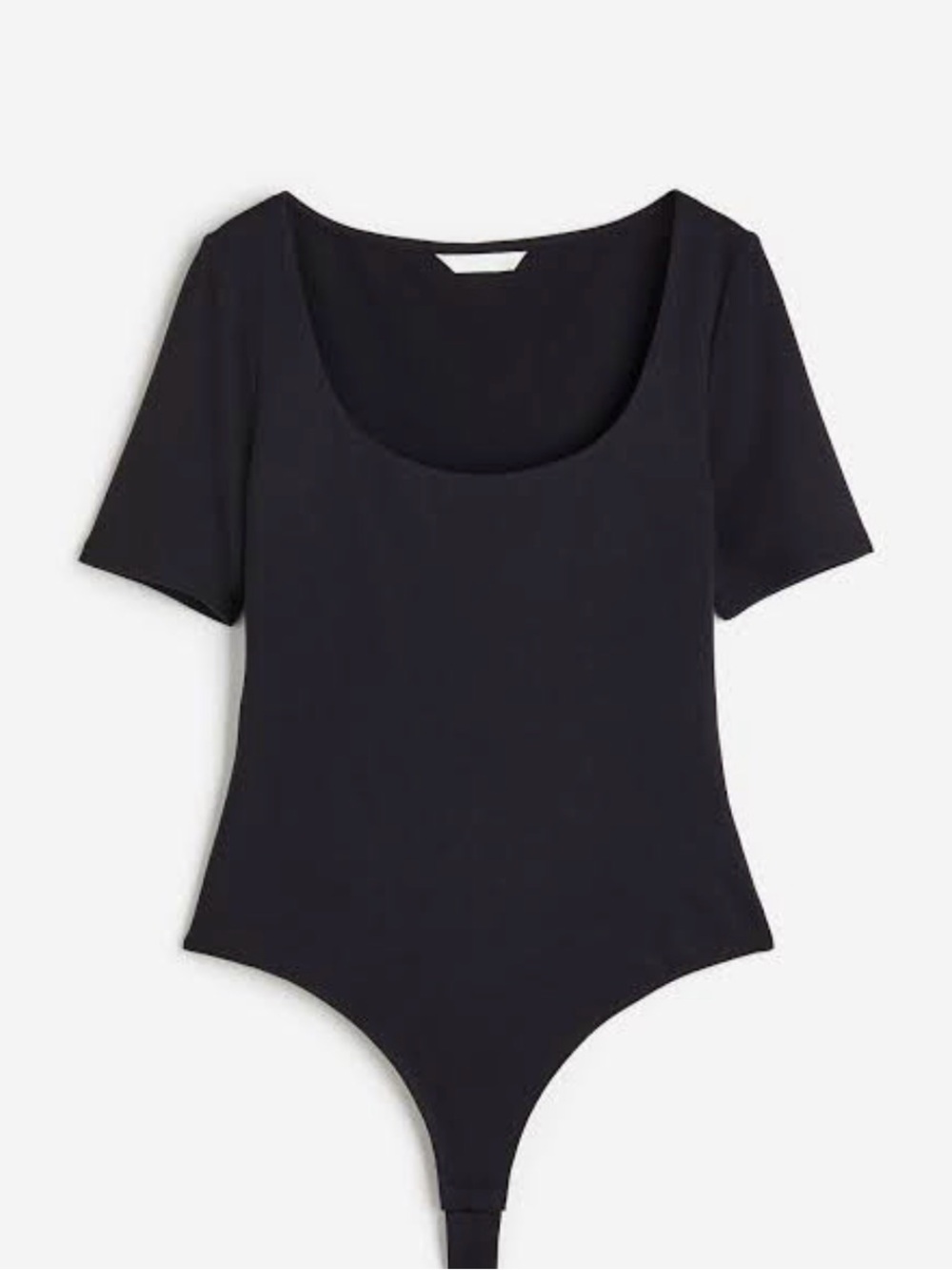 H&M Black Scoop Neck Short Sleeve Bodysuit